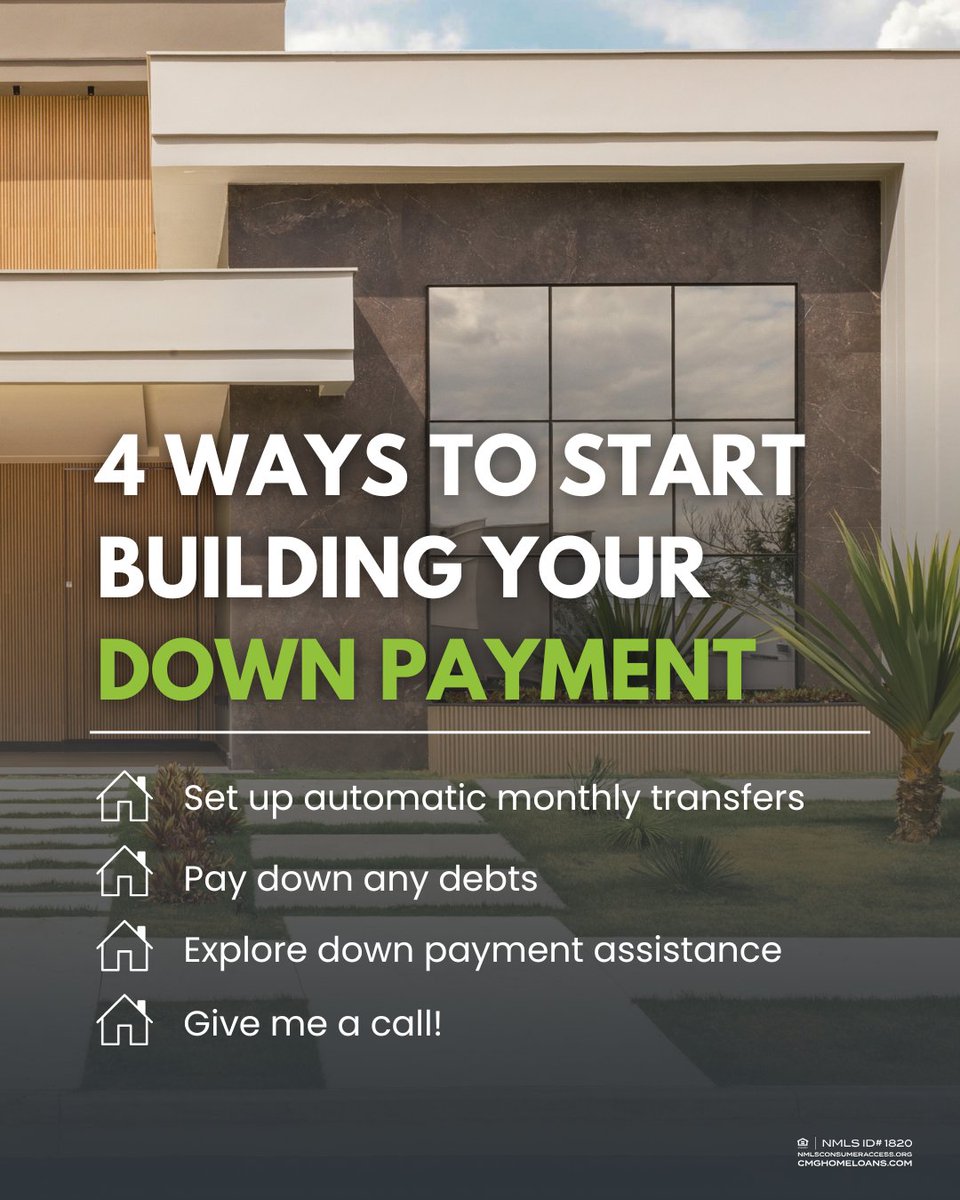 JJ203k's tweet photo. 💰 How to Start Saving for Your Down Payment Buying your first home? One of the biggest hurdles can be that initial down payment — but it’s totally doable with the right game plan! 🏡✨ Every dollar brings you closer to the front door of your first home 🔑 Need a customized… https://t.co/W9xT4wk31r
