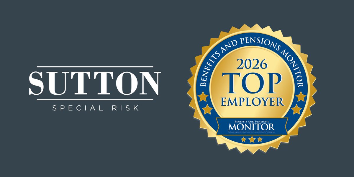 SuttonRisk's tweet photo. We are delighted to announce that Sutton Special Risk has been recognized as a 2026 Top Employer by Benefits and Pensions Monitor.

Continue reading at: https://t.co/gFEubSQlPu

#TopEmployers2026 https://t.co/pc644njUbw
