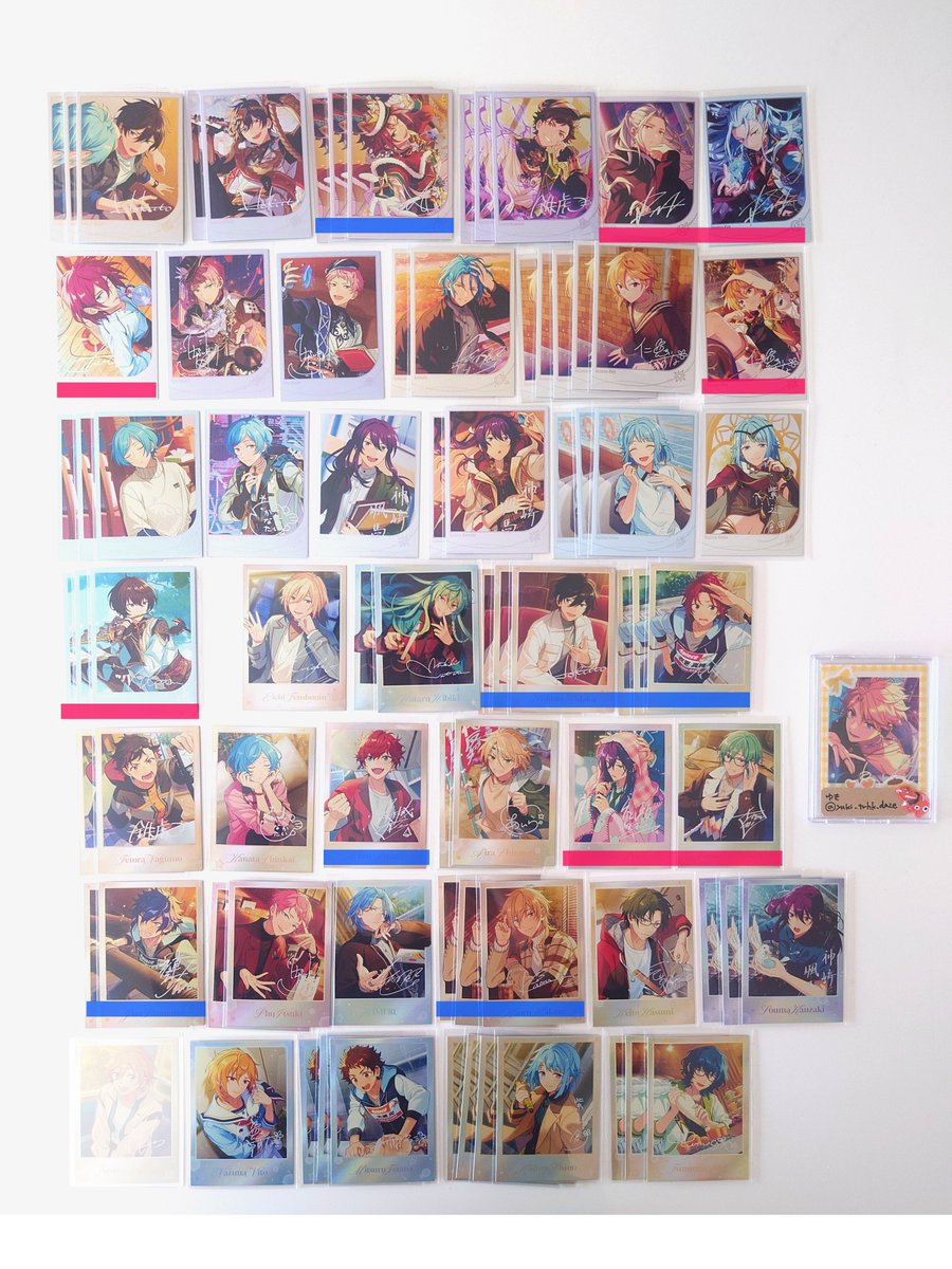 yuki_trhk_daze's tweet photo. 【交換】あんスタ 中国 招募 序曲 星幻 冬日 ポラロイド チェキ カード

譲:画像
求:画像3枚目＞斑 零 燐音 10th特典 望見 舞珠(友人分)
※招募２弾 零、望見 舞珠は青線可
※友人分は確認取ります為お時間頂きます
※奏汰FF様のみ

郵送のみ
検索からでもお気軽にお声がけ下さい
よろしくお願いします https://t.co/CB19StXJKC