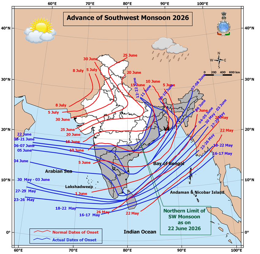 jnmet's tweet photo. The monsoon has advanced into more parts of #Maharashtra &amp; #Karnataka &amp; some parts of #Chhattisgarh. Further advance to around #Mumbai &amp; the rest of #Odisha &amp; #Telangana is possible over the next 2-3 days. The monsoon may eventually reach #Delhi early next week. https://t.co/5A0WZQ9gbK