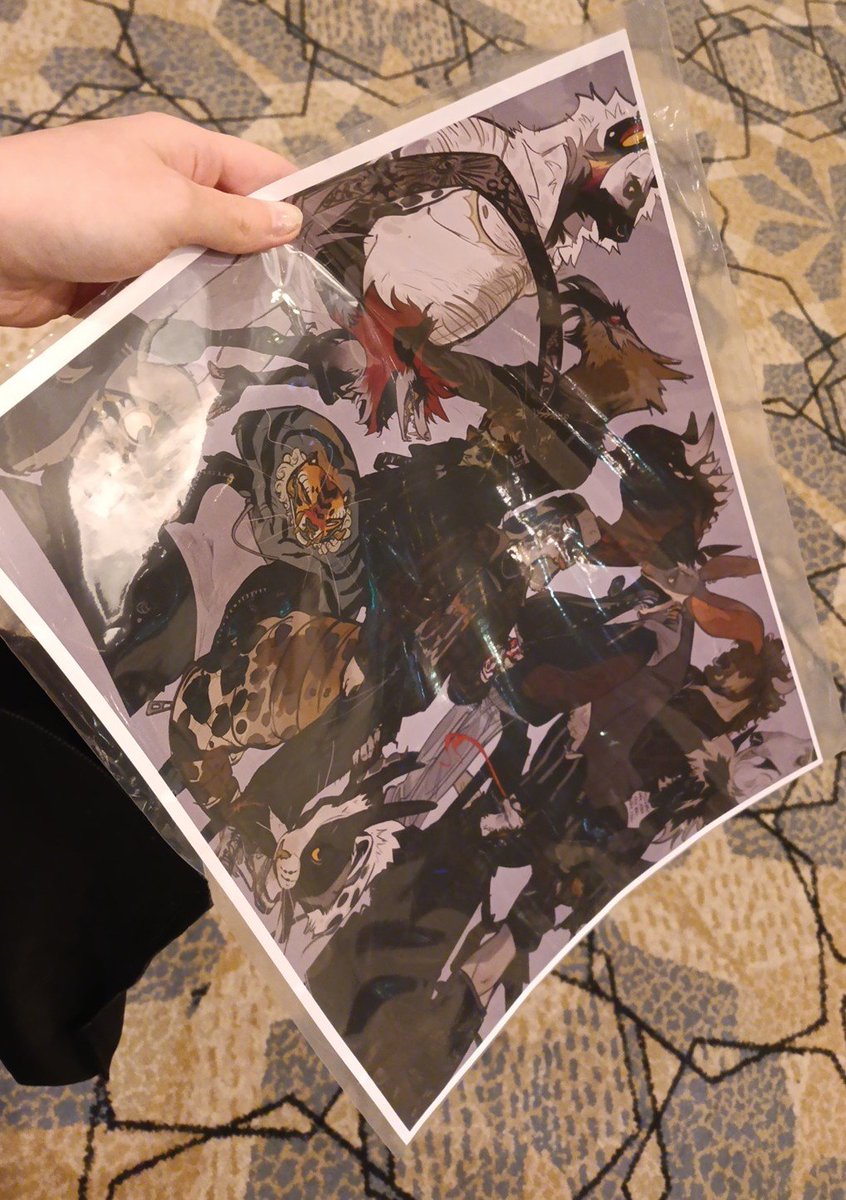 coddybarks's tweet photo. @FurFiesta Fought tooth and nail for my signed Velow poster 💗 straight to my wall! https://t.co/znb19yMMUs