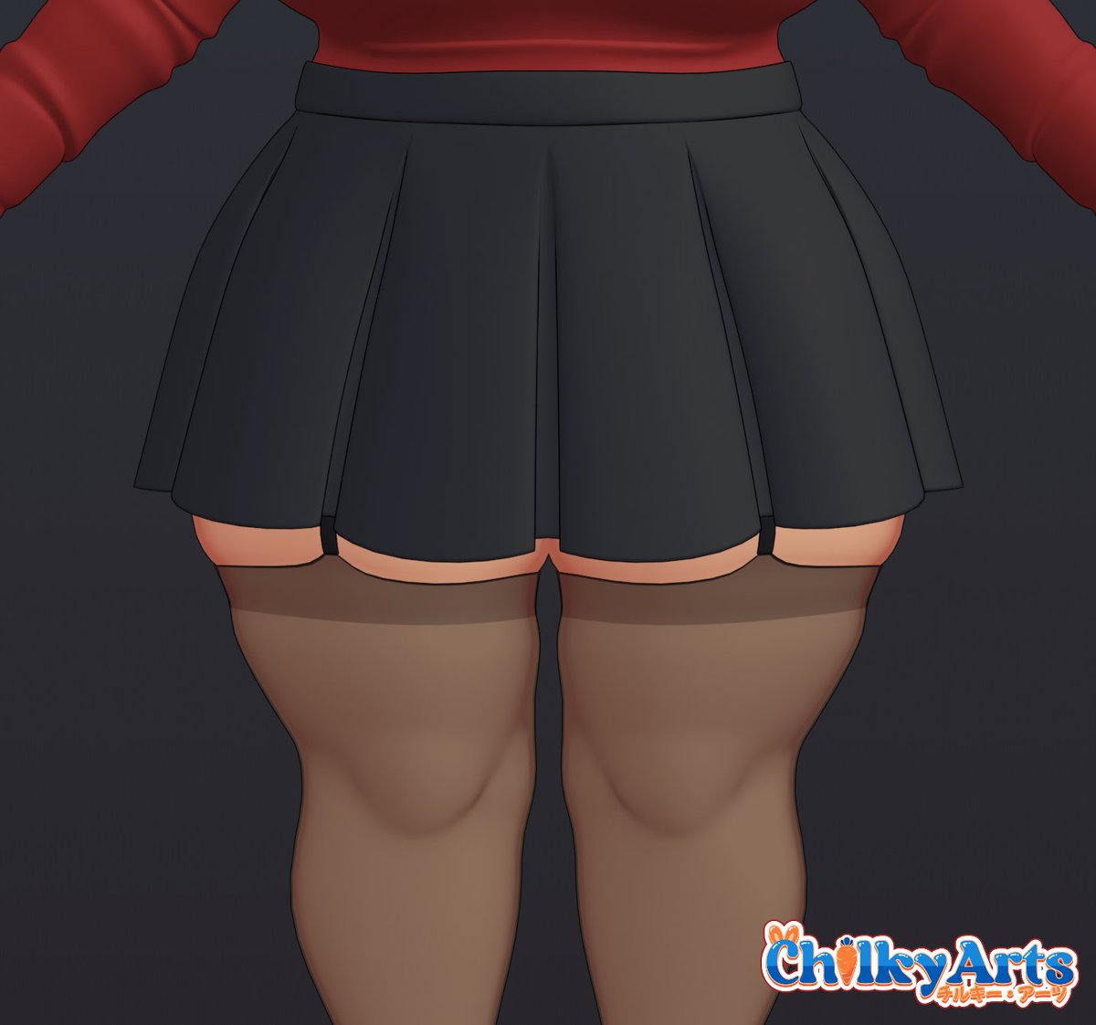 ChilkyArts's tweet photo. Mandatory 3D VTuber thigh-squish. (wip) 
Which one do you prefer? 👁️👁️ https://t.co/qO88AdqnBj