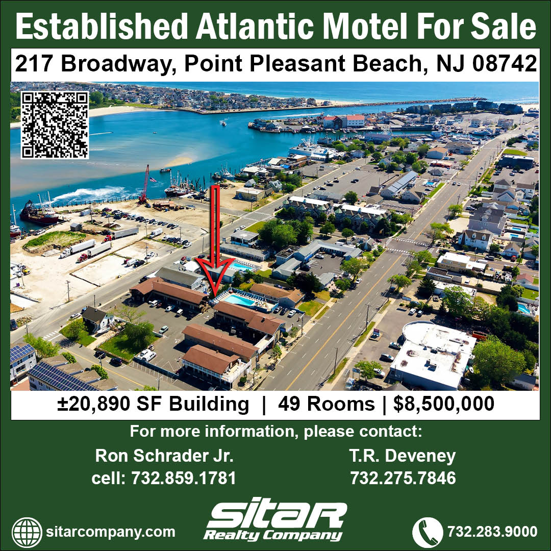 Sitar_company's tweet photo. New Listing!   Established Atlantic Motel for sale located at 217 Broadway, Point Pleasant Beach, NJ. For more information on this new listing, visit the property website 
https://t.co/w0uIO2z08Z
#ForSale #AtlanticMotel #PointPleasantBeachNJ #CRE #SitarRealtyCompany https://t.co/fyzN8bZQPM