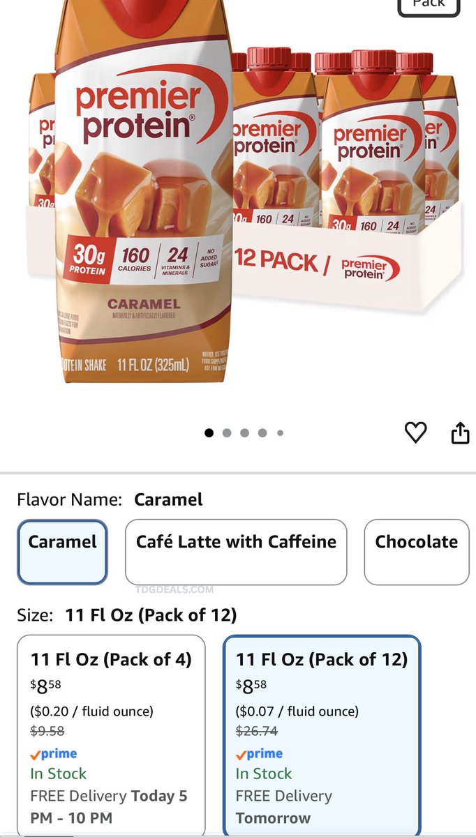 dropperdeals's tweet photo. 30g PROTEIN SHAKES FOR JUST $8.58 👀

Amazon has the 12-pack of Premier Protein Shakes marked down to just $8.58 shipped (normally $26.74+).

That’s about $0.72 per shake for 30g of protein, Works on other flavors too!

🔗 https://t.co/cB3Kklnn92

#ad https://t.co/68WUBVtotm