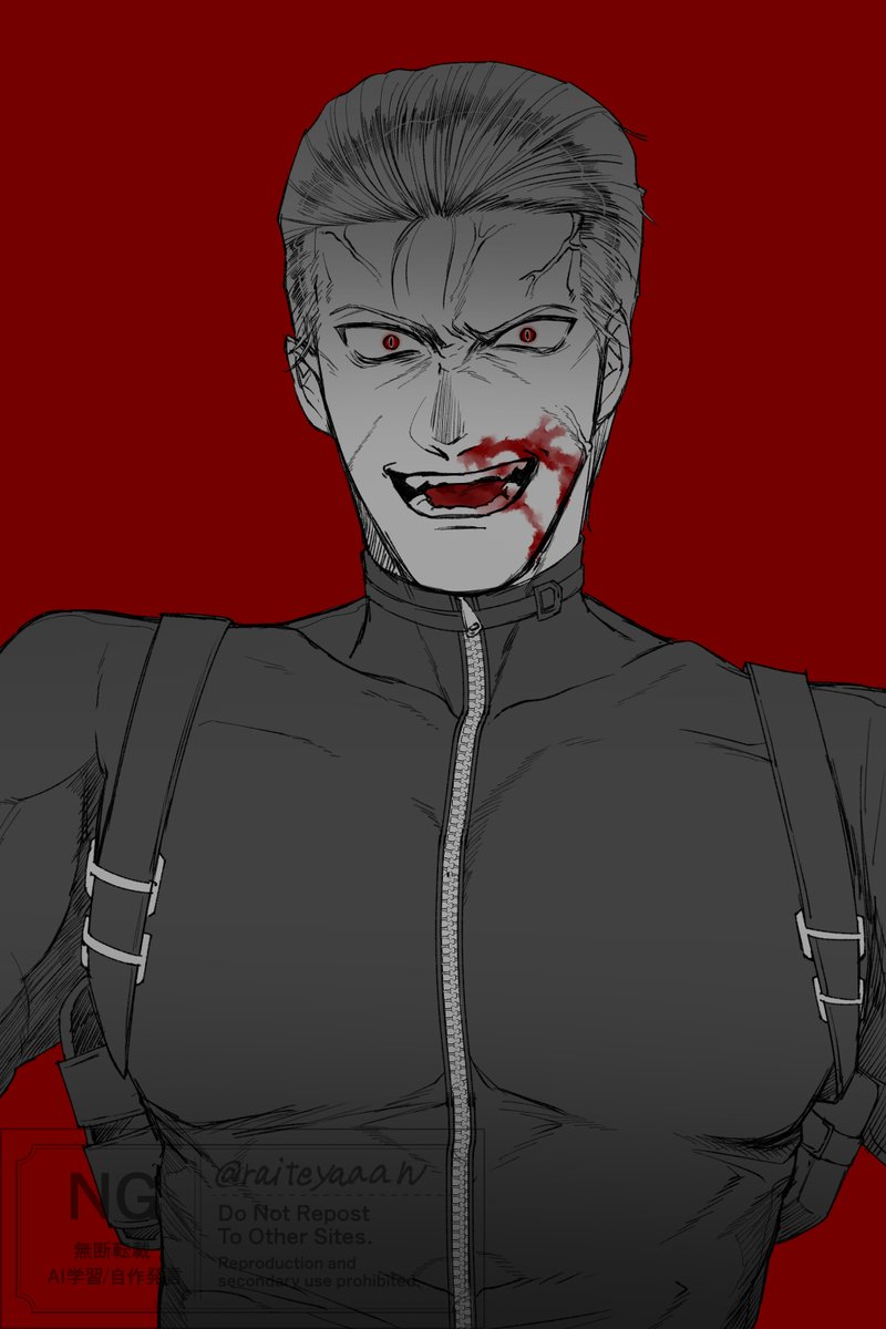 raiteyaaan's tweet photo. 👊💥🩸　#AlbertWesker https://t.co/OY5OC78fLe