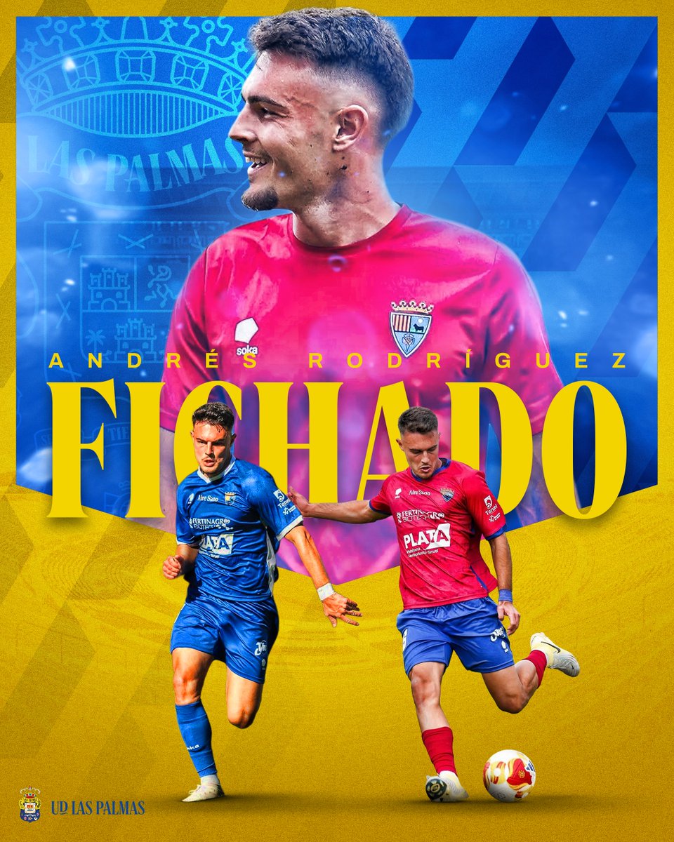 UDLP_Oficial's tweet photo. 🆕 ¡Andrés Rodríguez, nuevo jugador de la UD Las Palmas!

🔸 https://t.co/aT39rqnUG2

¡Bienvenido, Andrés! 💛💙

#LaUniónHaceLasPalmas #SeremosMásUnión https://t.co/yGyIeCnhbR
