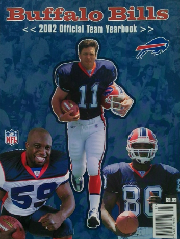 HelmetAddict's tweet photo. June 2002: The Bills, along with newly acquired QB Drew Bledsoe, unveiled their new uniforms. Ditching the traditional royal blue they had been wearing since the team's inception, for a predominately Navy set. Royal blue was still incorporated as a secondary and trim color, along with nickel or silver, which had been a part of their inaugural uniforms. While not part of the original sets at the unveiling, it wasn't long (week 4) before the players requested to wear the blue jersey over the blue pants. By 2007, the team completely ditched navy over white, never wearing that exact combo again for the rest of the Navy blue era. How bad were these uniforms in your opinion?