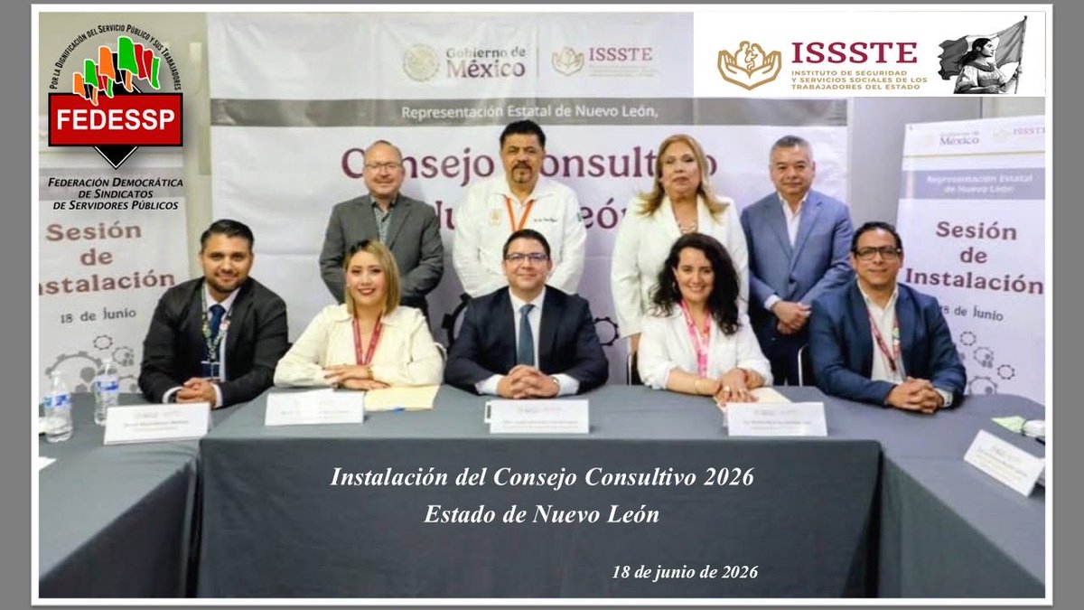 FedesspN's tweet photo. Instalación del Consejo Consultivo 2026 @ISSSTE
Presente el Mtro.  Pedro Caballero Hernández, Consejero acreditado por @FedesspN en el Estado de Nuevo León.
“Por la Dignificación del Servicio Público y sus Trabajadores”
@agusaviles1
@sntsadersecc01
@censntsict
@marudavalos29 https://t.co/vwkwSmoAws