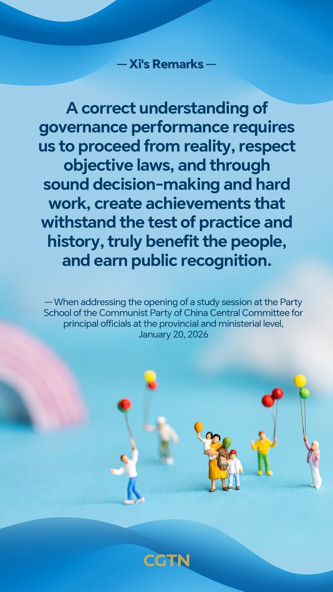CGPRCinDubai's tweet photo. #XiVision
Chinese President #XiJinping's key remarks on correct understanding of governance performance.(1) https://t.co/uq2TgFZIlq