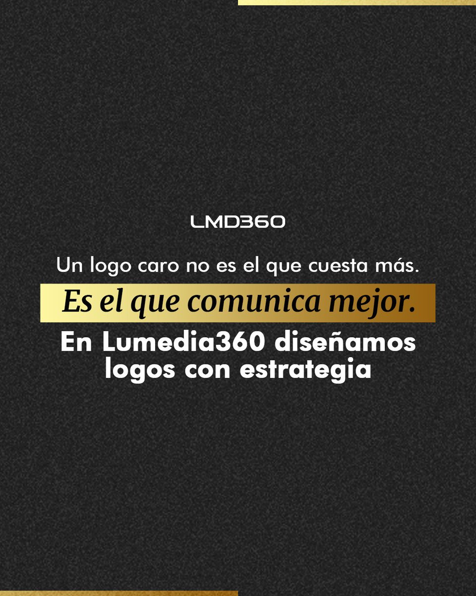 Lumedia360's tweet photo. Un logo caro no es el que cuesta más. Es el que comunica mejor. Y no necesitas una fortuna para lograrlo.

No se trata de cuánto gastas, se trata de cómo lo diseñas.

En Lumedia360 creamos logos que parecen caros, con precios accesibles y estrategia.

Escríbenos al 849.591.3981. https://t.co/HxfT6pM68o