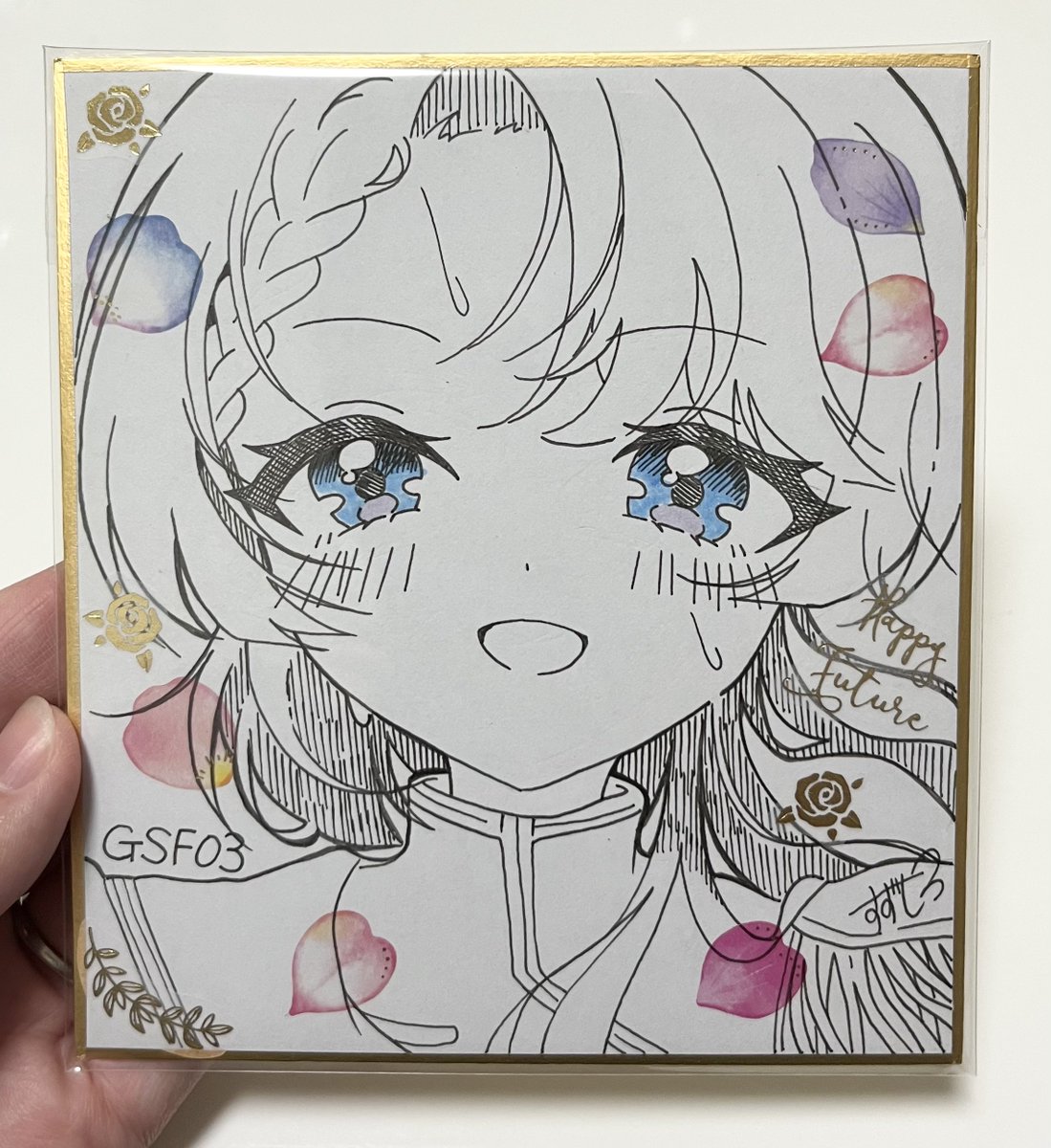 色紙8枚目見て麻央🌹