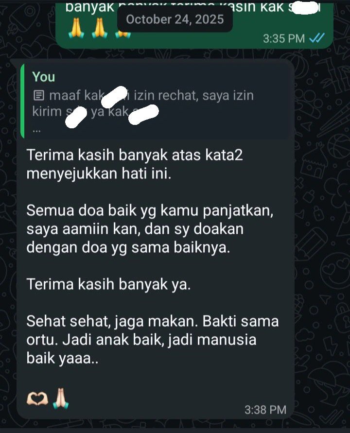 dltmsk__'s tweet photo. terakhir chat tahun lalu, kalo ga ada kakak ini plan terbesarku bisa jadi ga berjalan lancar sama kek sekarang, tapi kakak udah ga ada, surga untukmu ya kak 🙏😭😭😭 https://t.co/uw0BMSOBVJ