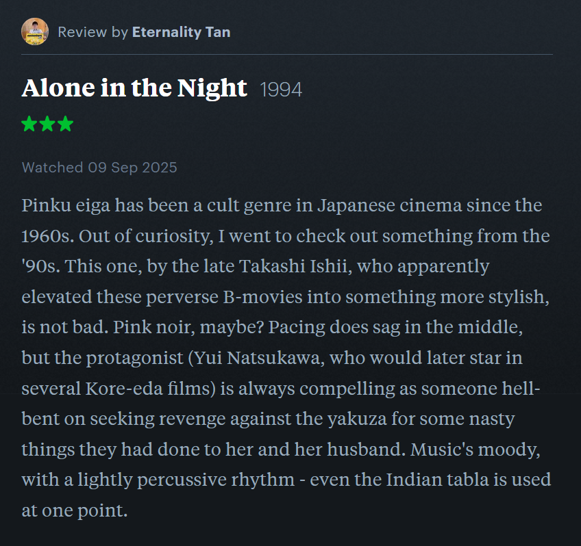eternalitytan's tweet photo. Scribbles #8-11:
ALPHA (Julia Ducournau, 2025)
GOLEM (Piotr Szulkin, 1979)
URCHIN (Harris Dickinson, 2025)
ALONE IN THE NIGHT (Takashi Ishii, 1994)

#alpha #juliaducournau #golem #piotrszulkin #urchin #harrisdickinson #aloneinthenight #takashiishii https://t.co/aLSmtK5OdM