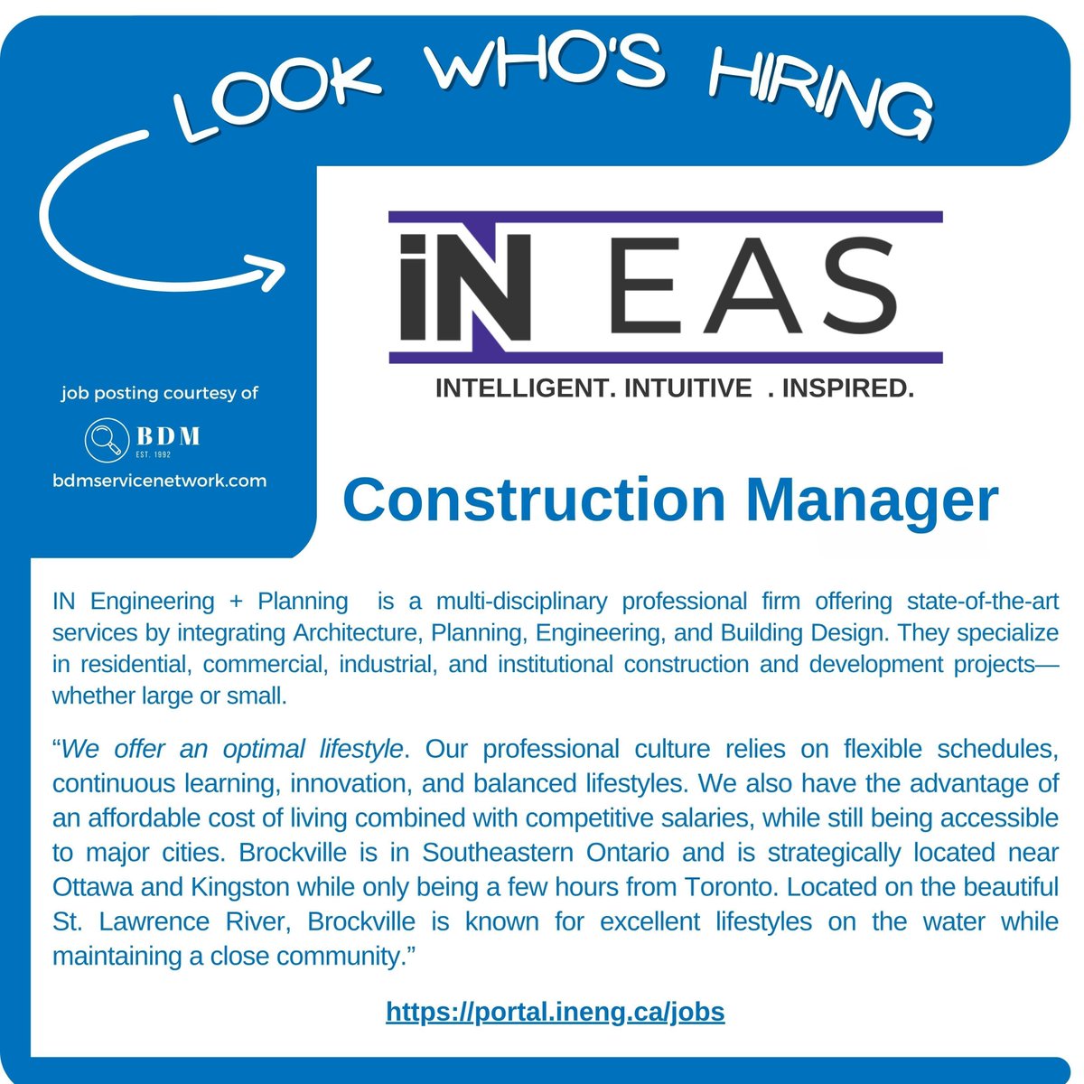 jobsfrombdm's tweet photo. 🍁 #JobAlert 🇨🇦
Construction Manager 🏗️
📍 Brockville, ON
→ IN Engineering + Planning

🔗 https://t.co/MzvEPJFX5d

#OntarioJobs #BrockvilleJobs #ConstructionManager #ConstructionManagement #ConstructionJobs #ProjectManagement #ConstructionProjectManager #ResidentialConstruction #ConstructionLeadership #OpportunityAlert #Hiring #HiringAlert #Jobs #Careers #HiringNow #NowHiring