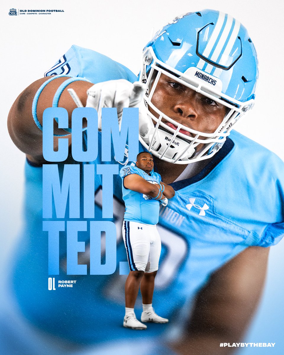 robertpayne2027's tweet photo. COMMITTED. 🔒

After much prayer and consideration, I’m excited to announce my commitment to  @ODUFootball!!!
Thank you to God, my parents, coaches, teammates, trainers, and the entire ODU staff for believing in me from the BEGINNING.

The work continues and I'm grateful. A longer post is coming later. God bless.  #playbythebay

@CoachPhil_ODU 
@RickyRahne 
@CoachHSims 
@CoachKodyCook19 

@LCABulldogsFB @McCrayStrength @LoganTillman @LCA_Athletics @247recruiting @RivalsHS @PrepRedzoneVA @CampLineman @sixstarfootball @One11Recruiting @gobigrecruiting @superstedman @demi_sings @LCA_Athletics @252UTL @WillVapreps @VaPrepsRivals @western_va