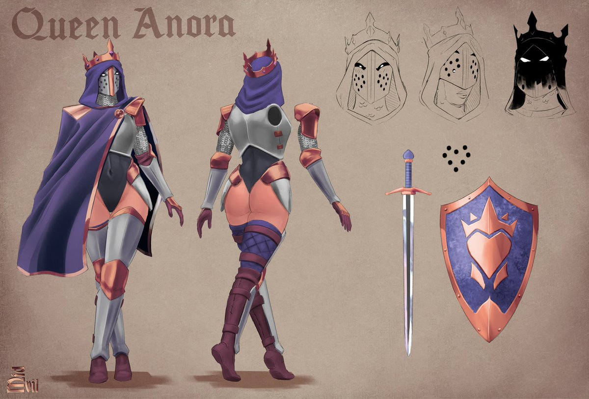 MidEvilNSFW's tweet photo. Finally, a proper reference sheet! Meet Queen Anora 2.0! 
I can’t get to all my OCs before my birthday but glad I got one done. https://t.co/JA4p62hso2