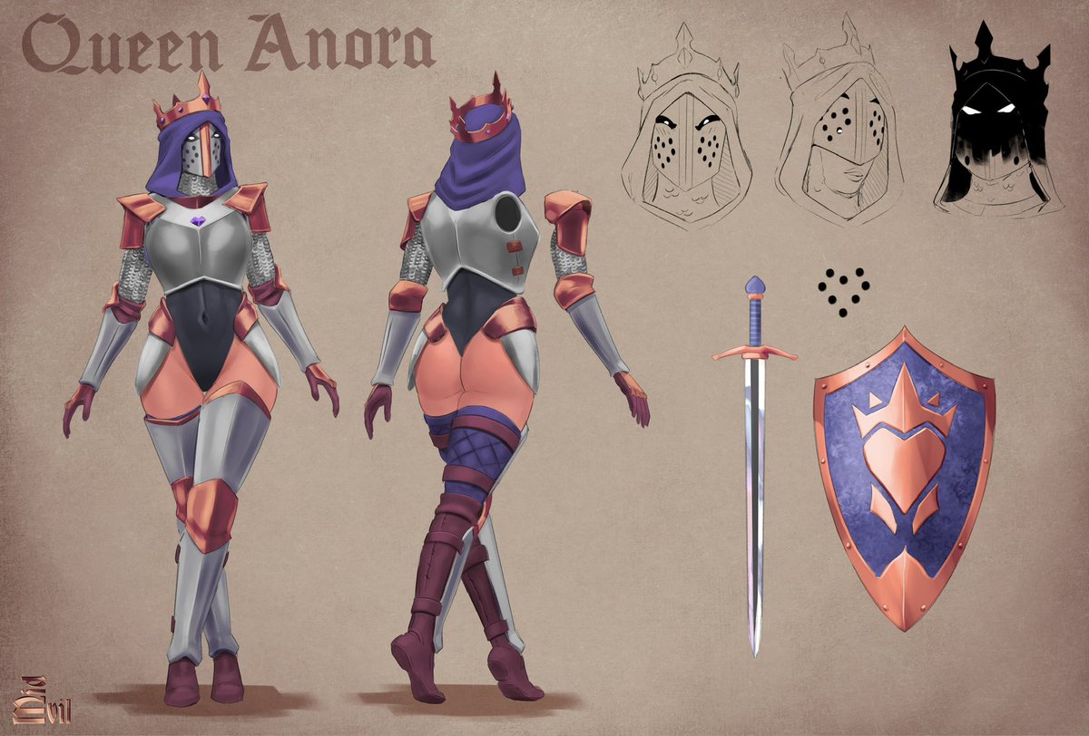 MidEvilNSFW's tweet photo. Finally, a proper reference sheet! Meet Queen Anora 2.0! 
I can’t get to all my OCs before my birthday but glad I got one done. https://t.co/JA4p62hso2