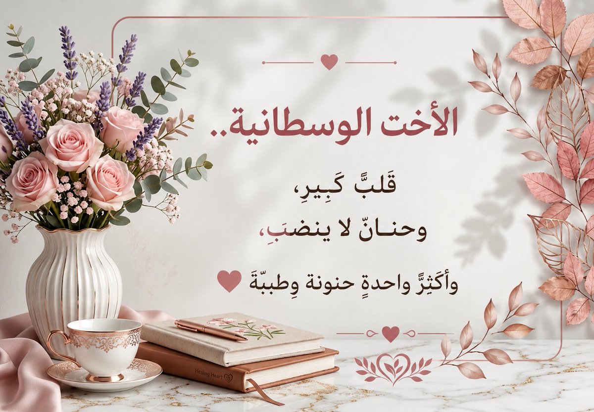9283Basma's tweet photo. “بعض القلوب خُلقت لتحتوي الآخرين، والوسطانية واحدةٌ منها. 🤍 https://t.co/LzipT5kM18
