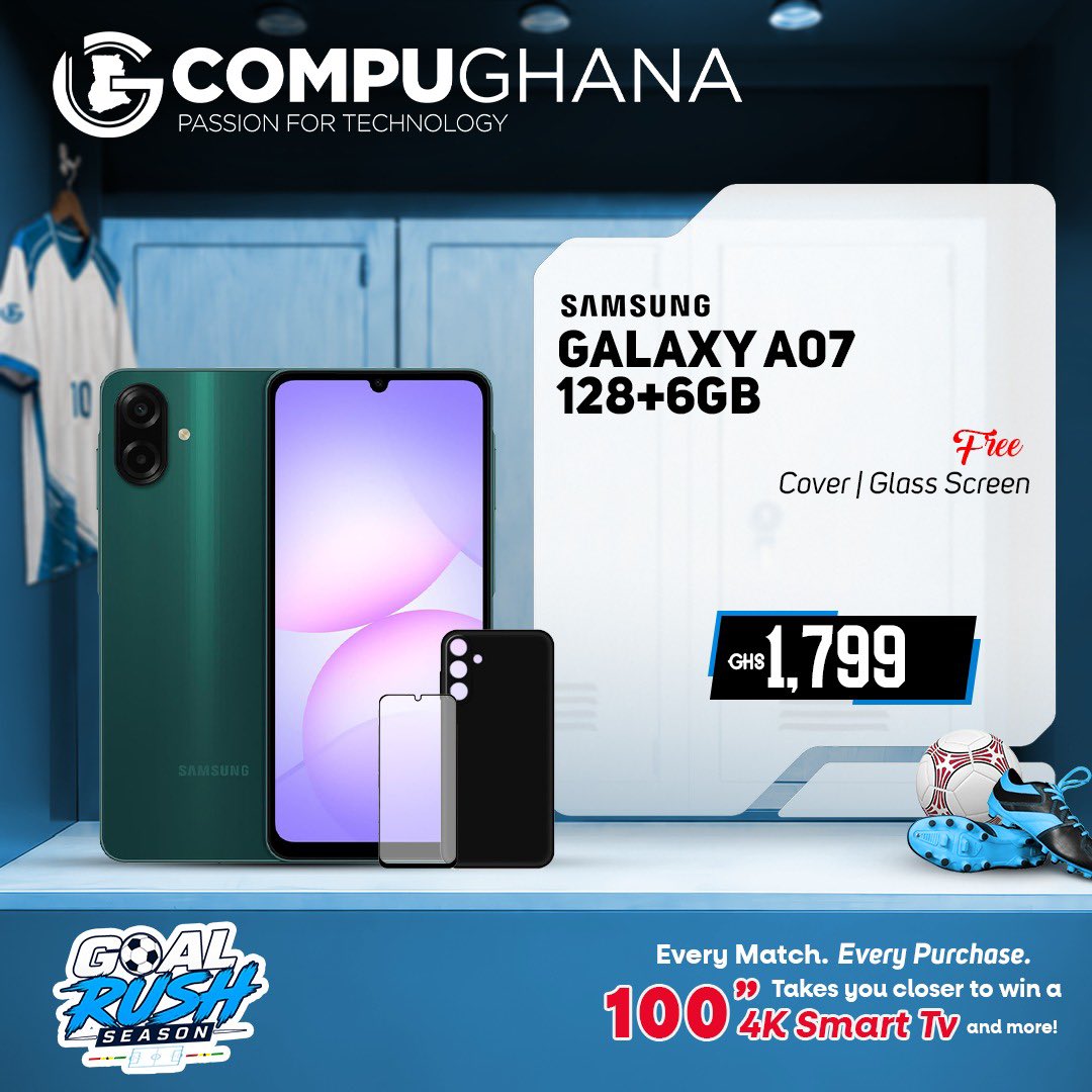 _Wyatt's tweet photo. From kickoff to final whistle, Samsung phones deliver the best experience. Get sharp displays, smooth performance &amp; smart cameras with exciting offers at CompuGhana. Win big when you shop! Call 0302 752 020 | WhatsApp 0243 143 143 #CompuGhanaRushSeason #GoalRushSeason https://t.co/YrmUqekdIK