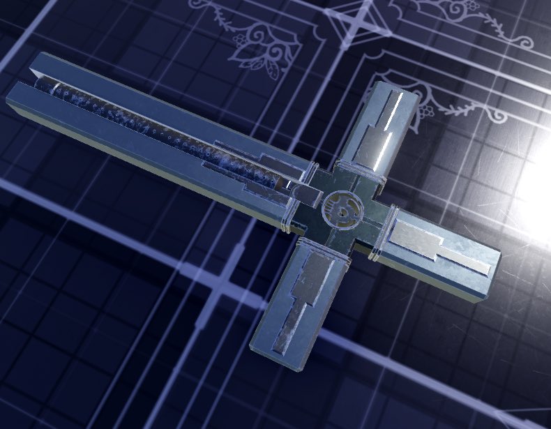 Mello_woah's tweet photo. Crossgun from Trigun #ROBLOX #3D #RobloxDev #3DModeler https://t.co/352kRdyTRO