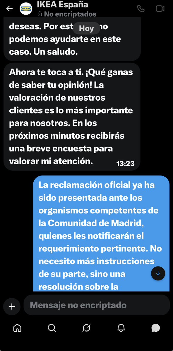 vanesacgon's tweet photo. @alvarocon25 @IKEASpain @IKEA Y encima inútiles cuando les enviado la denuncia en Consumo https://t.co/g1QmUlmwfP