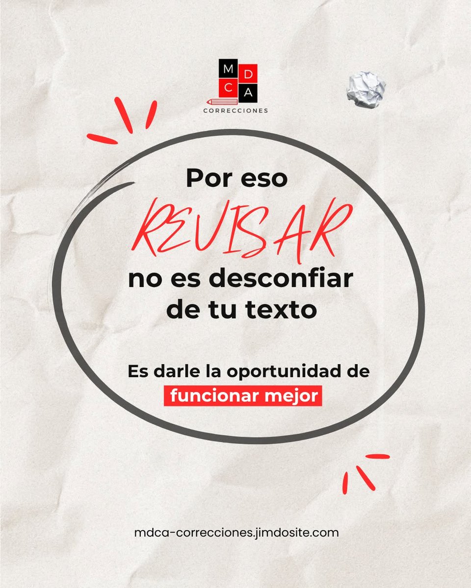 marioladca's tweet photo. 3 puntos que un autor no siempre ve en su propio texto.
Por eso revisar con una mirada externa y profesional no es desconfiar del texto, sino darle la oportunidad de funcionar mejor.
¿Te informas? 👇
ℹ️ https://t.co/KMqCroZDdq https://t.co/lPuaNsaSGe