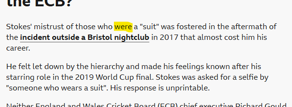 Misterteaque's tweet photo. @stephanshemilt hi, there's a typo in yesterday's story on Ben Stokes https://t.co/jgDrENpcW6