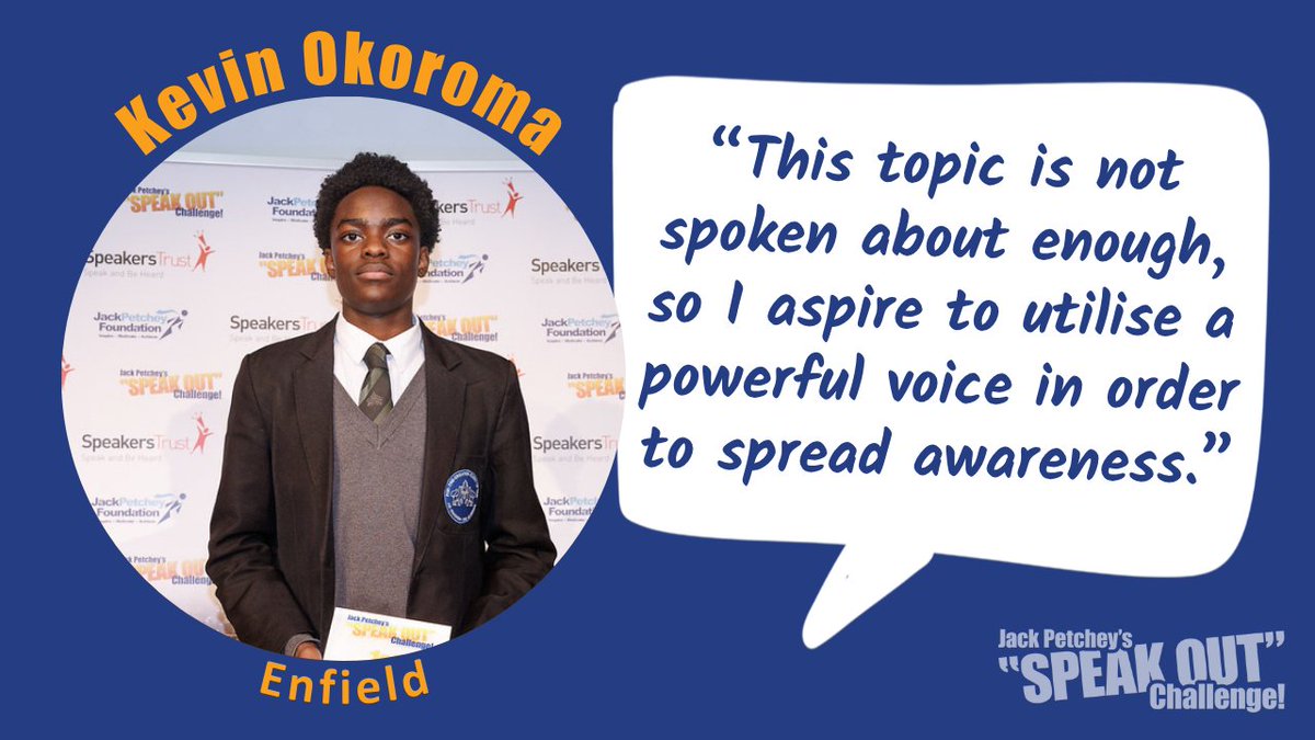 SpeakersTrust's tweet photo. Introducing our next Grand Finalist: Kevin Okoroma! 

Kevin won the Enfield regional final and will be representing @St_Ignatius at The Grand Final on the 6th of July. Congratulations Kevin! https://t.co/zqAOCIpMmb