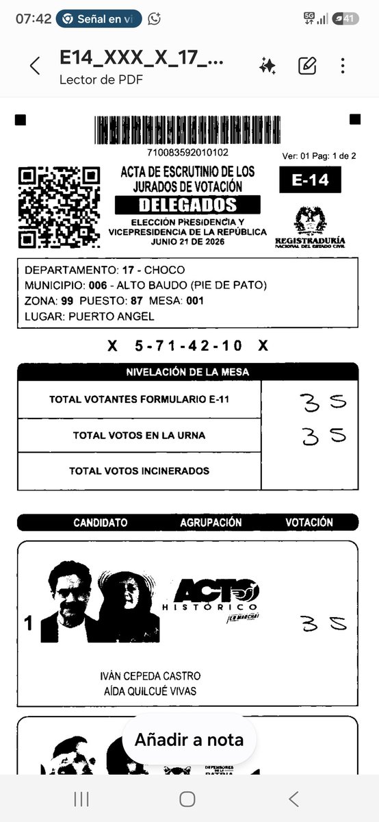 Epifania2030's tweet photo. Ni en una elección para personero de colegio, alguien logra el 100%
🫪 https://t.co/wgbxpNIaxY