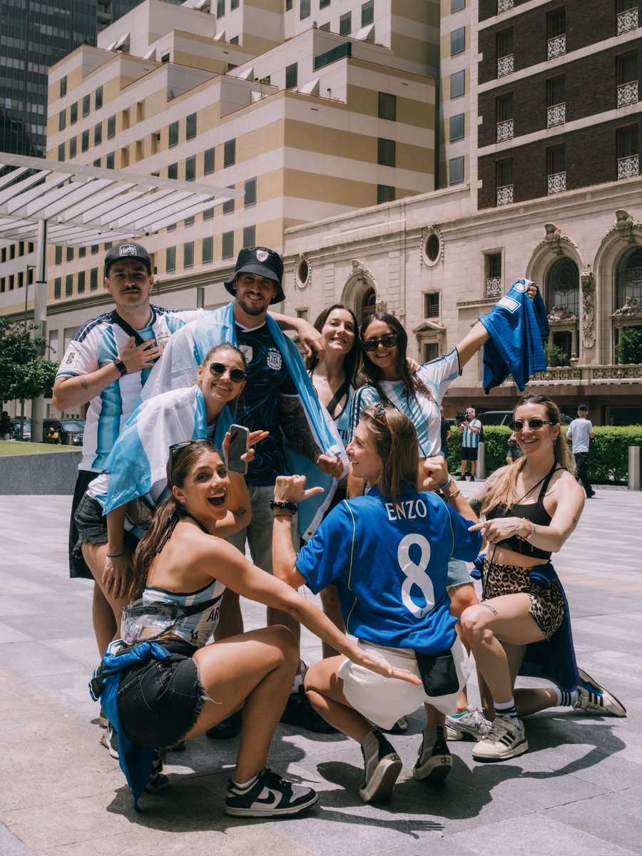 ChelseaFC's tweet photo. Blues fans in Dallas ahead of Enzo’s Argentina match today! 💙 https://t.co/i9U9PDoodr