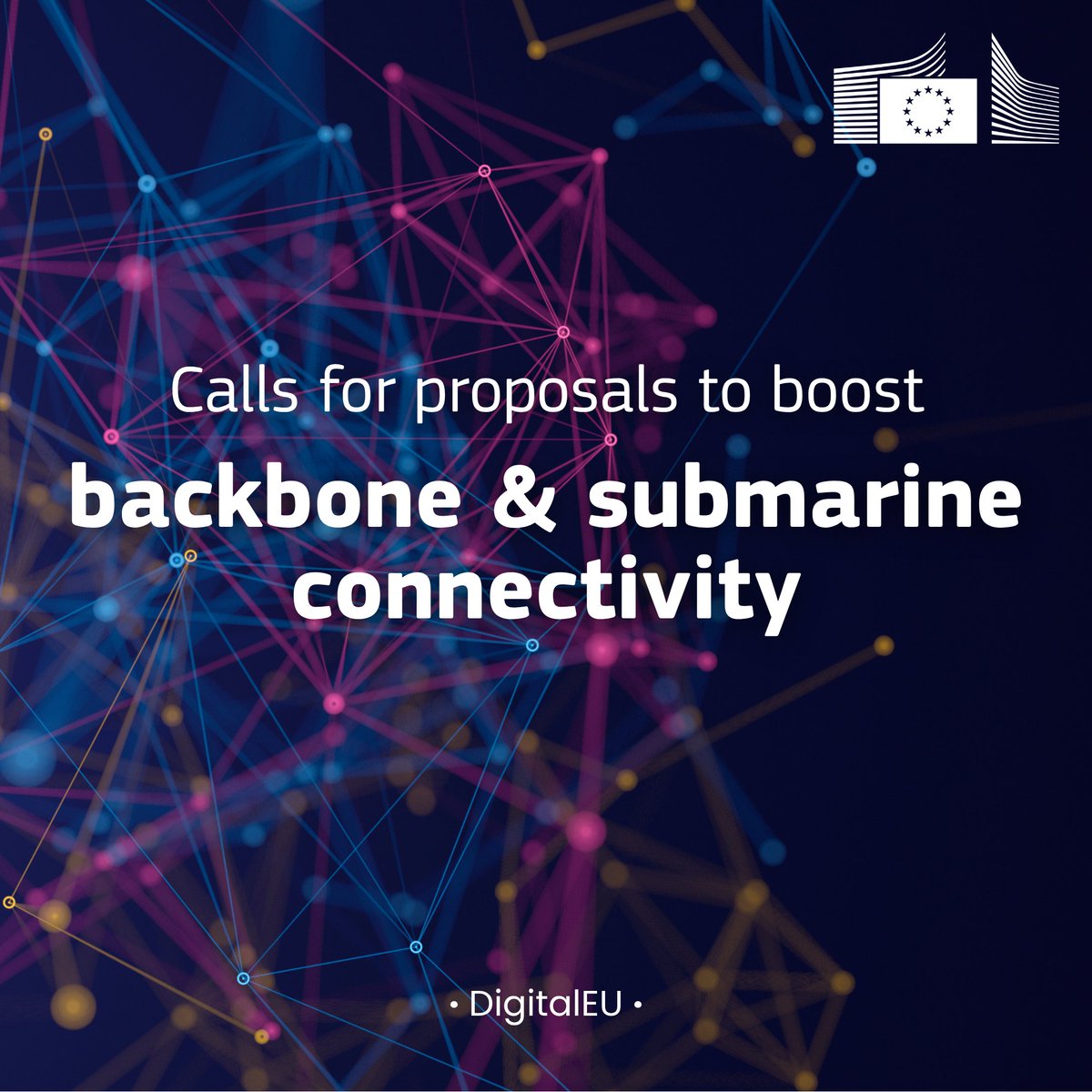 DigitalEU's tweet photo. ⏰Last week to apply!

Submit your proposals for two calls under the #CEF programme:

🔹€180M to support the deployment or upgrade of backbone networks
🔹€20M to boost existing submarine telecoms infrastructure

Deadline: 30/06.

Learn more &amp; apply: https://t.co/csb8LRu88H https://t.co/QQSr4HtWq0