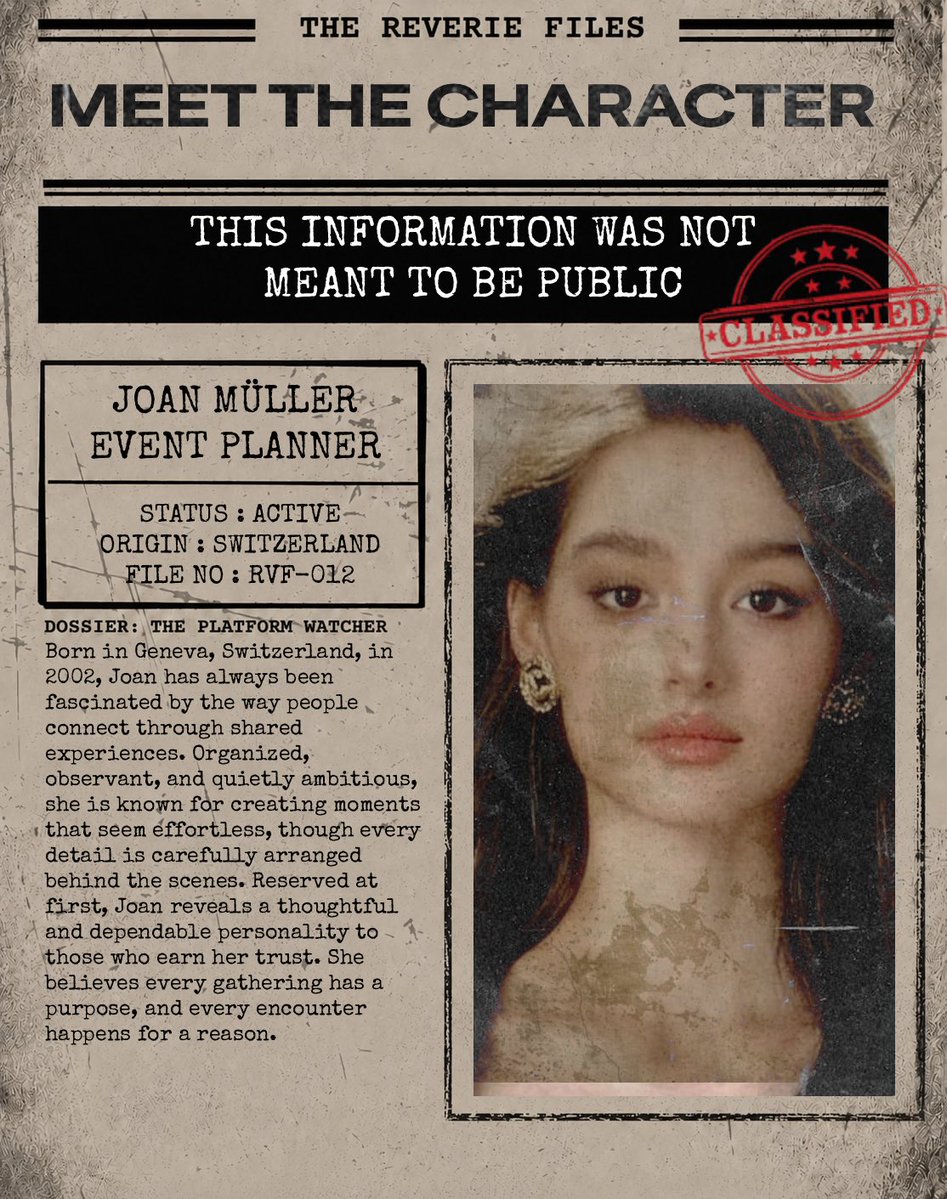 REVERIESTCA's tweet photo. ㅤ 
         𝗠𝗘𝗘𝗧 𝗧𝗛𝗘 𝗪𝗔𝗧𝗖𝗛𝗘𝗥𝗦

         𝗝𝗼𝗮𝗻 as Event Planner.

ㅤ ㅤResponsible for keeping every departure on schedule. 
ㅤ 
ㅤ ㅤ@rsvtJOAN https://t.co/V9zutwMVoH