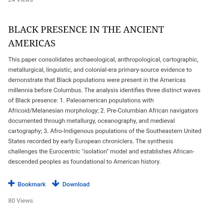 Bigstretchburna's tweet photo. I gave 8 papers published with 240 pages of information about black indigeniety in the Americas and Europe.

First one: 
https://t.co/QDL24AJmWz

I'll make it a thread! https://t.co/SR1IKtSi4F