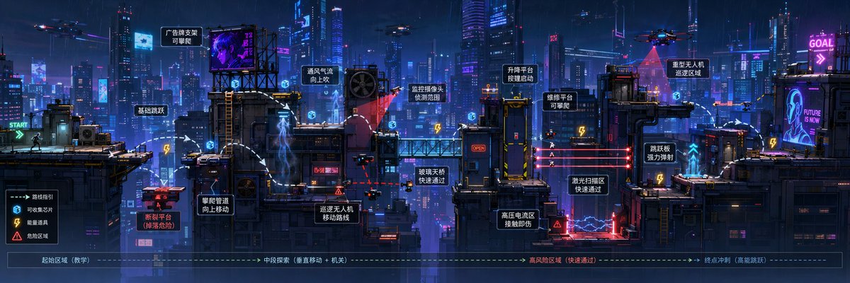 Ultra-Wide Horizontal Game Level Concept