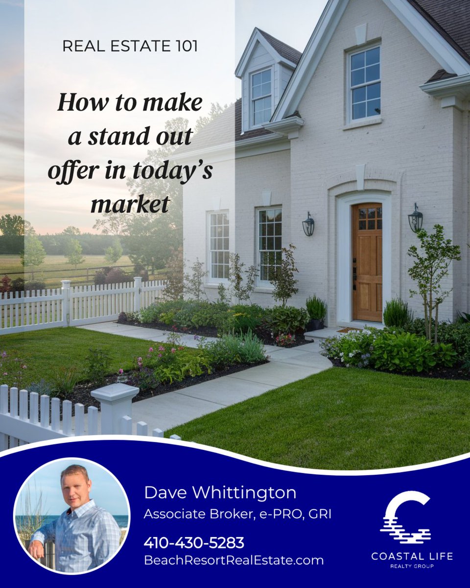 OceanCityRE's tweet photo. Here are a few strategies to give you the upper hand:

🔑 Present a larger deposit.
🔑 Be flexible with closing dates.
🔑 Limit unnecessary contingencies https://t.co/wjYW7EFIbM