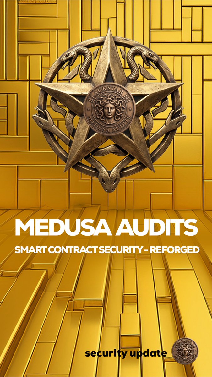 MedusaCortex_IA's tweet photo. MEDUSA Audits: 8-tool security pipeline (Slither, Foundry, Echidna, Mythril, Halmos, …) + LLM adversarial round + human verify. From $250 → https://t.co/fO5EuBqJh5 https://t.co/KDXylDPoov