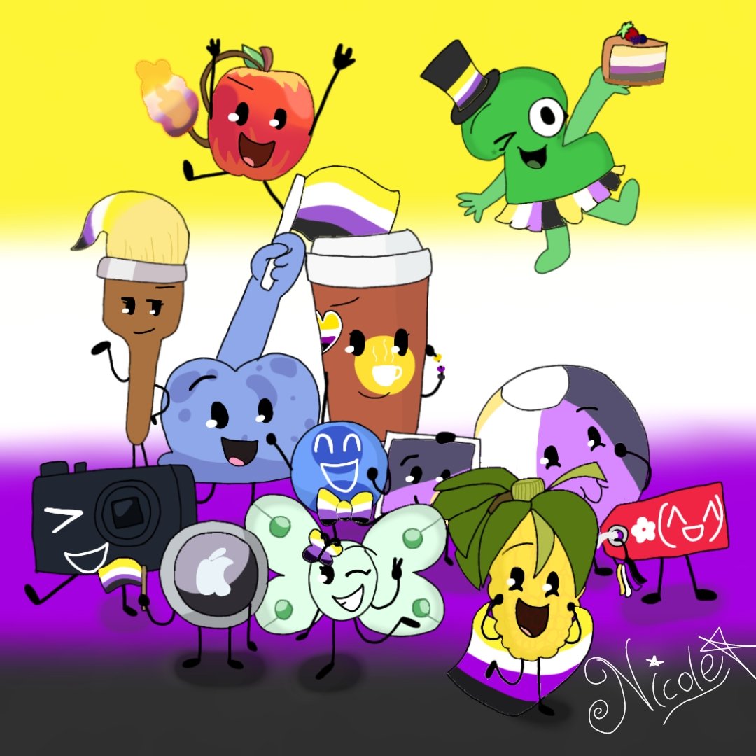 NicoleandLucia1's tweet photo. Day 21: Nonbinary 💛🤍💜🖤
Forgot this again,what is wrong with me?
I've been wanting to do this one and I'm proud of how it looks

[#OSCPride2026 #bfdi #tpot #bfdie #inanimateinsanity #objectinvasion #doubledown #osc #osctwt #oscart #nonbinary ] https://t.co/K0o3EFutaN