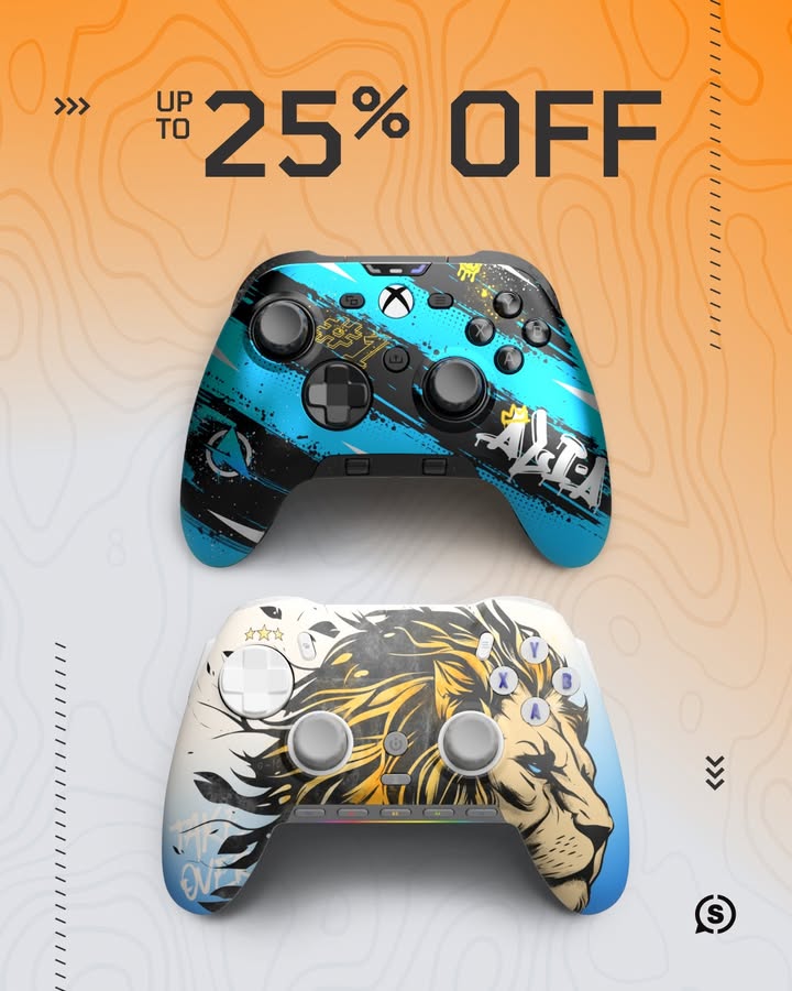 ScufGaming's tweet photo. Prime Time to Save &amp; Play. 

For a limited time, get up to 25% off select controllers. No code needed. Deals end June 26.

Comment which SCUF you need 👀👇 https://t.co/DsVhJ4MXR9