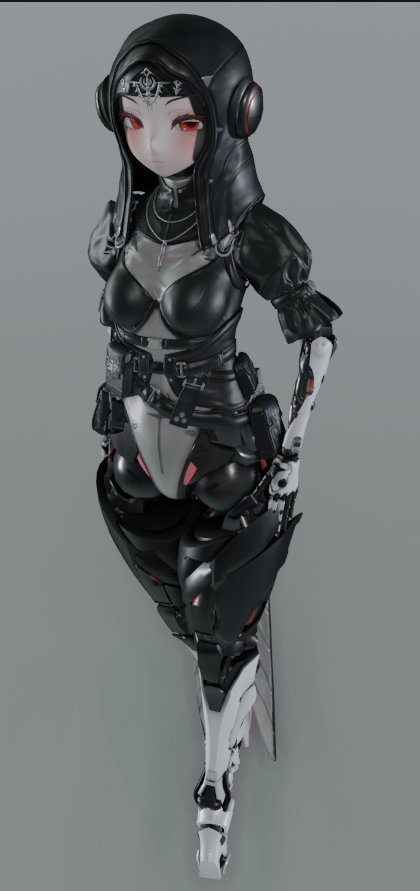 HonizucaVRC's tweet photo. @P_Marci_ @Azure323_VRC Is a 3d model made for vrchat a vr  videogame, you can full body track yourself, so things like that joint are very cool to see them ingame as you move yourself. That Avi is called Ban, made by Torinyan. Super customizable cool robot. Here's my ver. https://t.co/xW5iYwi3kS
