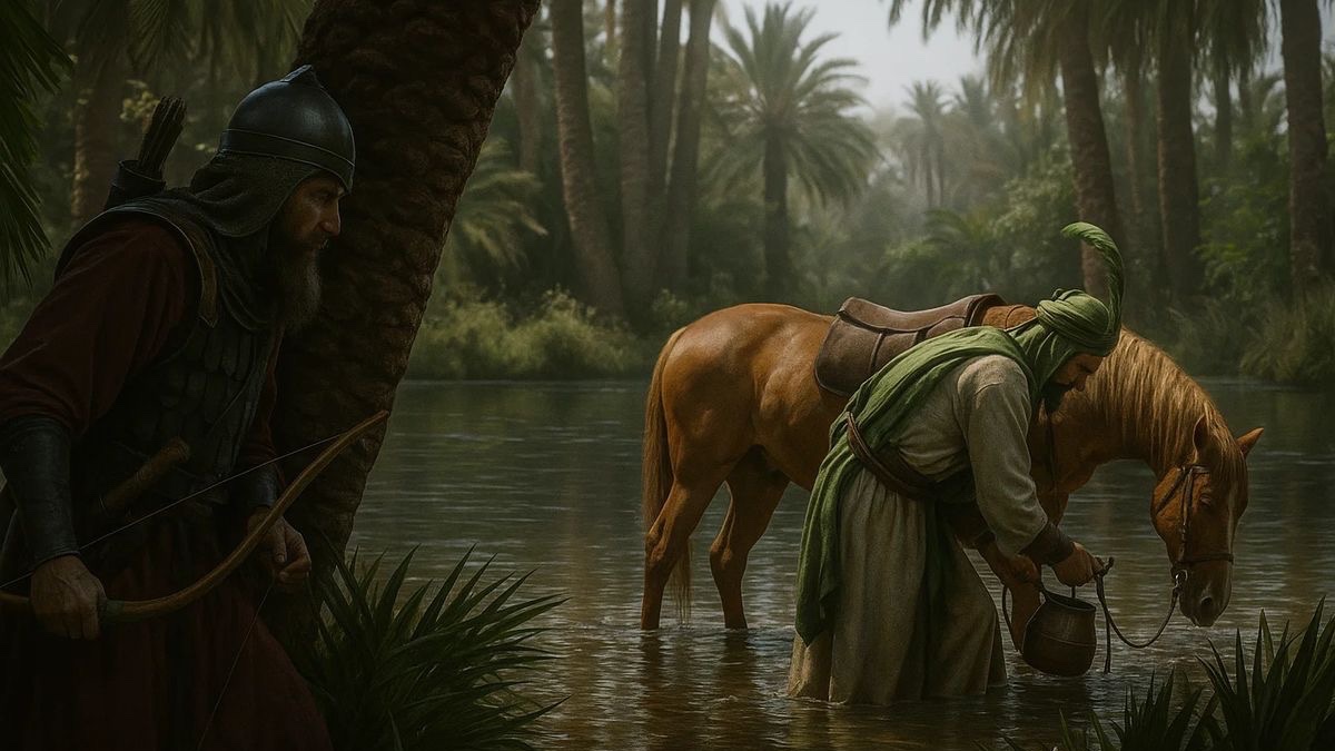 zh65h's tweet photo. "وَلَعَنَ اللهُ مَنْ حَالَ بَيْنَكَ وَبَيْنَ مَاءِ الْفُرَاتِ"
 #حبيبي_عبّاس https://t.co/jupLMc2sLA