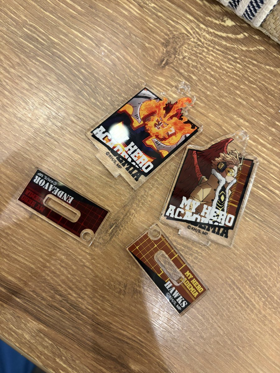 8Fkpa's tweet photo. 姉を待ってる時に、ヴィレヴァン行って、ヒロアカの相澤先生のステッカーとプロヒーローだけの見にアクスタランダム2個かったら、まさかの、この2人で𐤔𐤔𐤔草 https://t.co/zUdwUHIDkx
