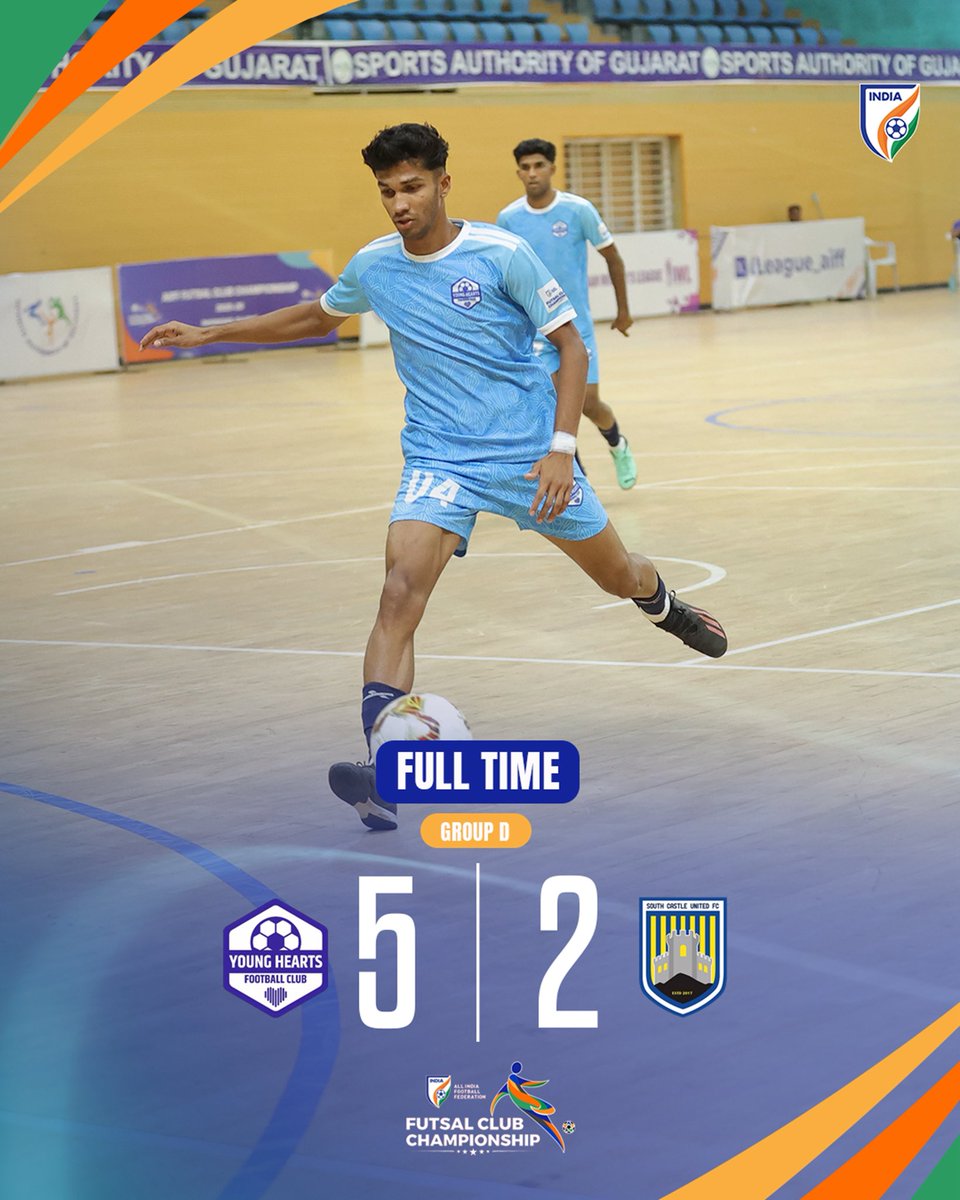 IndianFootball's tweet photo. Tlangnuam FC and South Castle United FA finish top of Groups C and D to wrap up the #FutsalCC group stage 👏

Watch the quarter-finals live on the #IndianFootball YouTube Channel in June 24 📺 https://t.co/CVGSg7c96Z