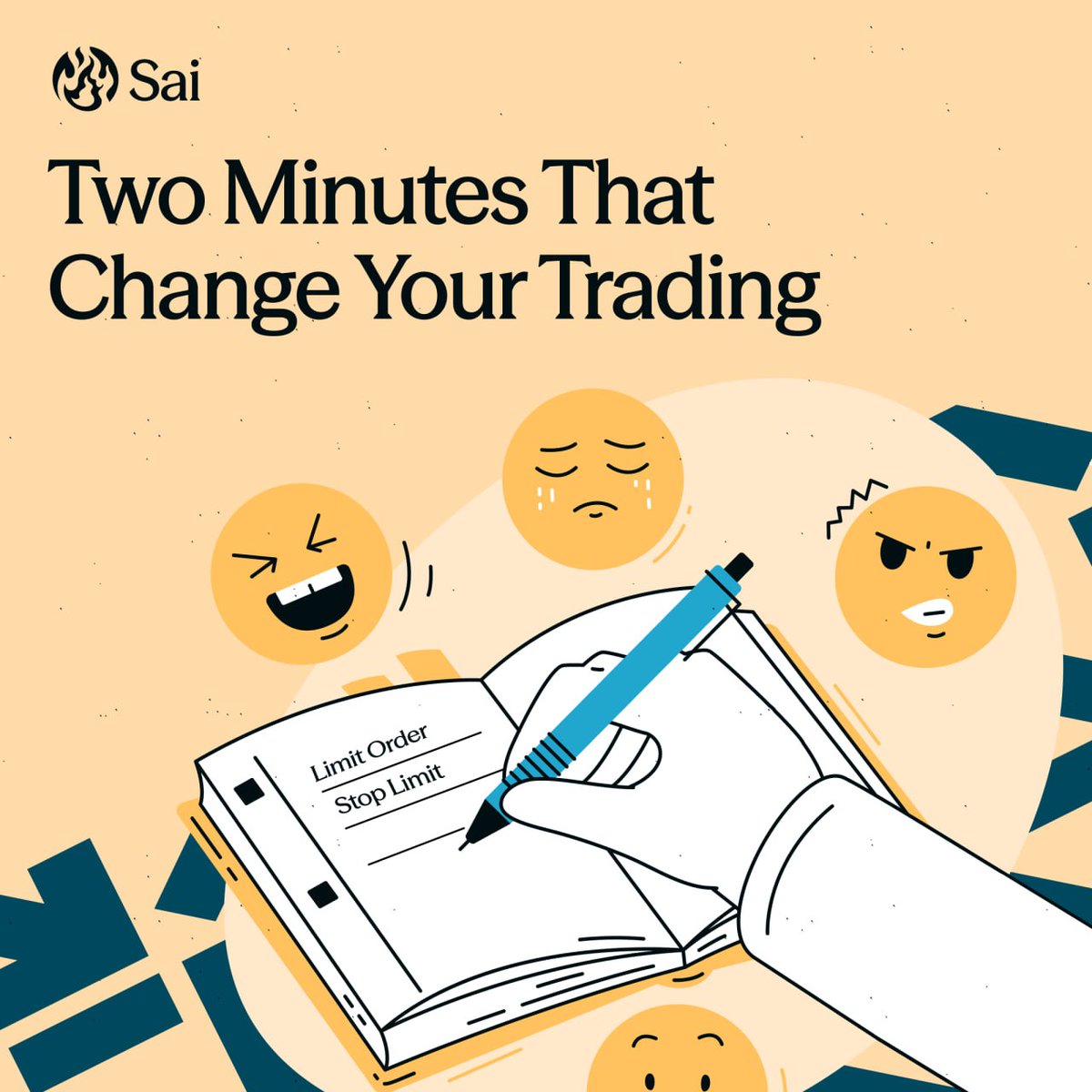 SaiDotFun's tweet photo. The one habit that separates winning traders from losing traders is keeping a trade journal.

After every trade, write down:
▫️ Why you entered (the setup)
▫️ Where your stop and target levels are
▫️ The outcome and emotion
▫️ What you'd do differently

This takes less than 2 minutes. After a month, you'll see patterns in your wins and your losses.

Trade smarter on https://t.co/sccWSLTwa2
