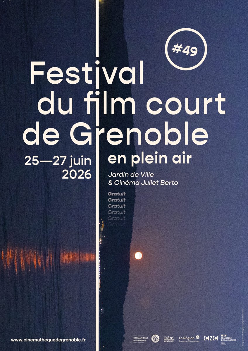 festivalscine's tweet photo. Frissons de rires et d’effroi au 49e festival du film court à @VilledeGrenoble @cinemathequeG  (25 – 27 juin 2026)
https://t.co/3c1tCII6v6 https://t.co/QdOVw6V8PC