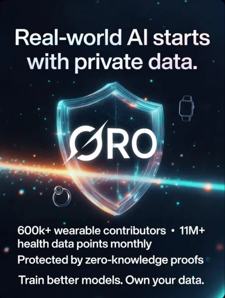 King1816705's tweet photo. Empower frontier AI with your private health data.  600k+ contributors. 11M+ health data points monthly. All secured by zero-knowledge proofs.  Own your data. Build better AI.  #OROAI
@getoro_xyz https://t.co/2Vh0RyH6gk
