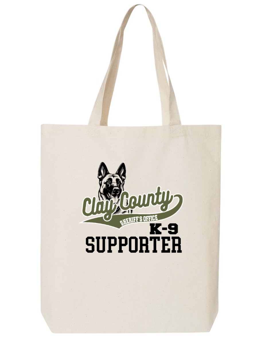SheriffClayCo's tweet photo. By popular demand: Clay County Sheriff's Office merch! Your purchase of a T-shirt, tote or sticker goes to support our K9 fund or the CCSO HALO Team. Order by July 16 at https://t.co/WRJJnsM6fr https://t.co/ElnCtJIgMS