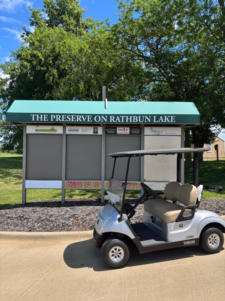 harrisgolfcars's tweet photo. We are excited to announce our new partnership with The Preserve on Rathbun Lake! The club received its brand-new 2026 Yamaha QuieTech fleet, featuring Yamaha Golf Car's industry-leading QuieTech technology and upgraded premium touring seats to enhance the golfer experience. https://t.co/v7B28fU2Bo