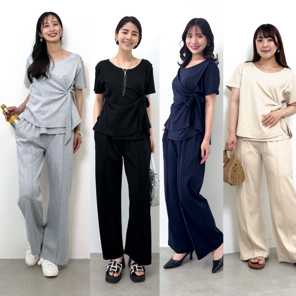 汗染み防止加工のオリジナル綿生地セットアップ。暑い朝も思考停止で