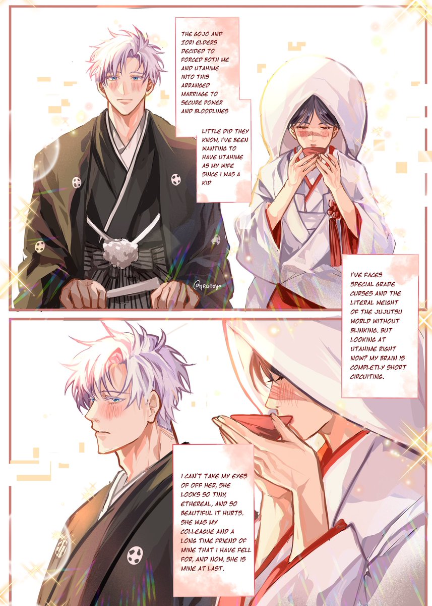 qeanoya's tweet photo. arranged marriage #gojohime #五歌 https://t.co/L6ljC6JkD3