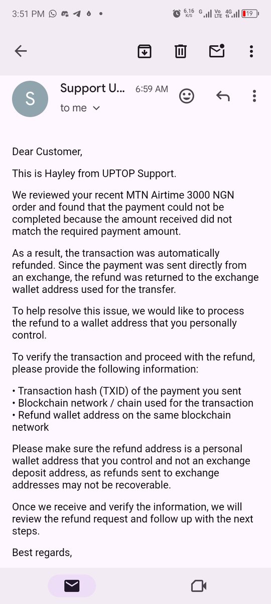 barkiyaone's tweet photo. @uptopgg_ and @overtake_world doing great with good partnership that have .

After emailing them about my transaction issue on Saturday within 24hrs I received a good feedback from them thank you all .

Her is what they have said to me https://t.co/LqaDi6uzrb